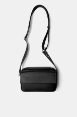 Crossbody Bag With Flap - Black