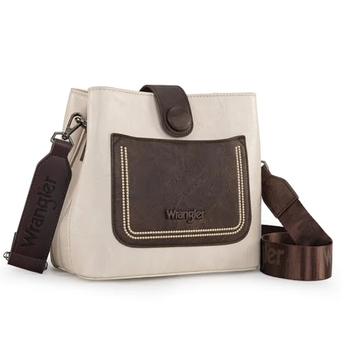 Crossbody Purses for Women Handbag and Shoulder Bag for Ladies, 2 Tone Coffee