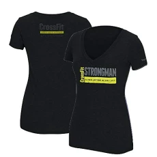Crossfit Specialty Course Strongman Women's Black Tri-Blend V-Neck T-Shirt Crossfit Specialty Course Strongman Women's Black Tri-Blend V-Neck T-Shirt