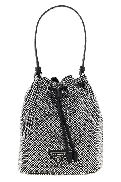 Crystal bucket bag - Gray