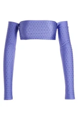 Crystal cropped top Purple Size