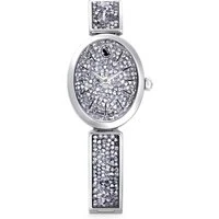 Crystal Rock Stainless Steel Crystal Oval Watch