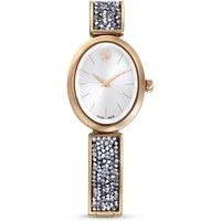 Crystal Rock White and Rose-Gold Oval Watch