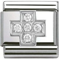 Cubic Zirconia Cross Charm