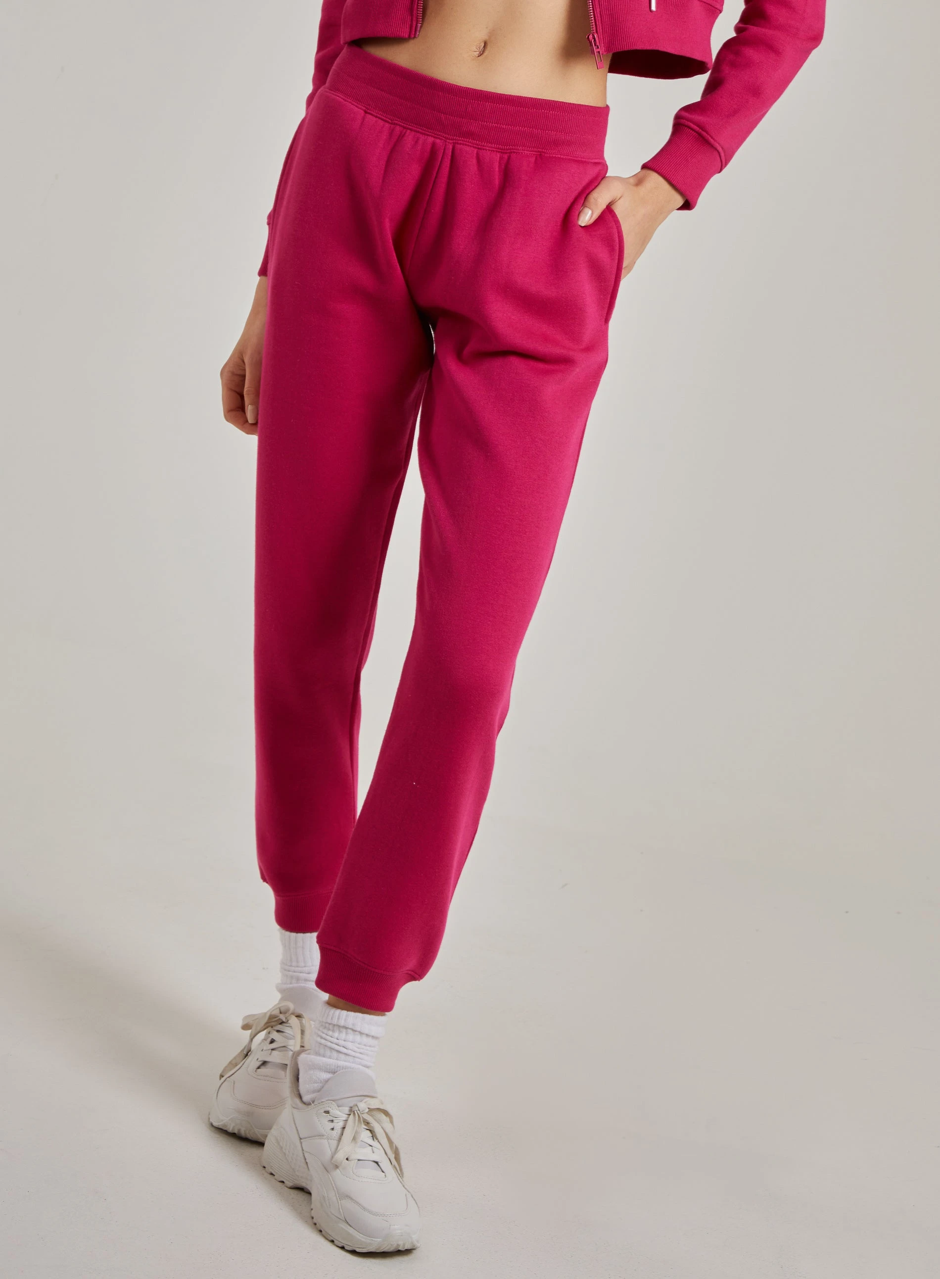 Cuffed Jogger  - S  - HOT PINK