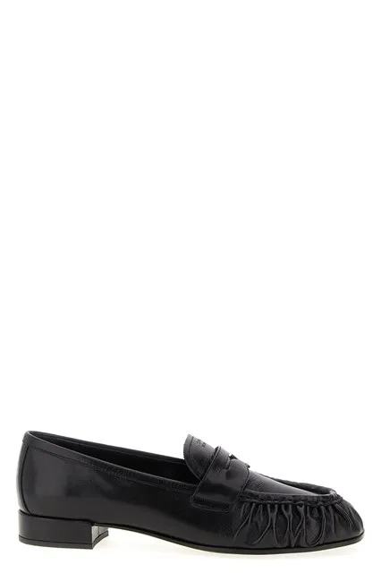 Curled toe moccasins - Black
