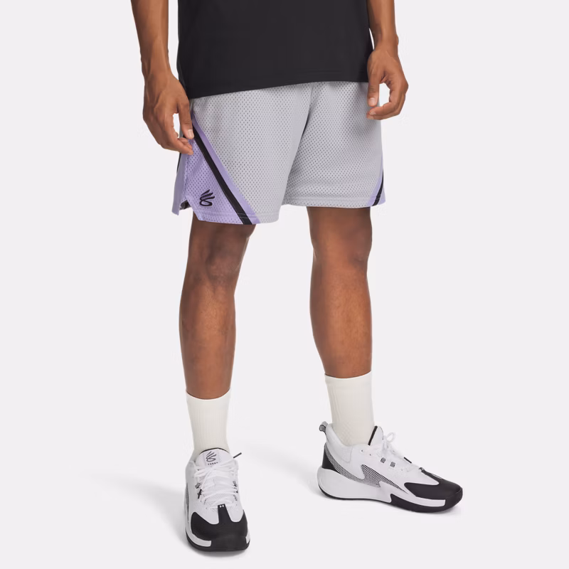 Curry Mesh Mens 8" Shorts Mod Gray / Transparent / Black L