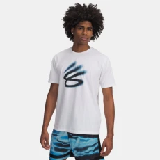 Curry Playable Mens T hirt White / Black