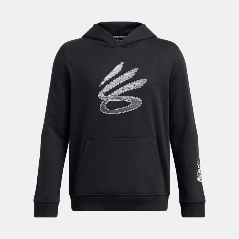 Curry Splash Boys Hoodie Black / White YMD ( 59 in)