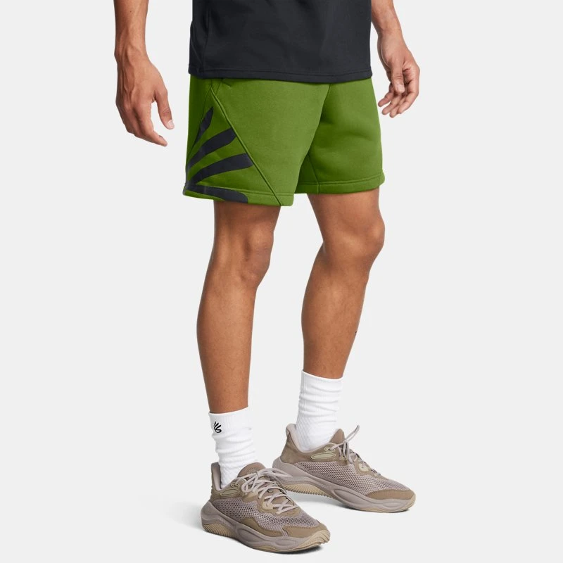 Curry Splash Fleece Mens Shorts Surplus Green / Surplus Green / Black