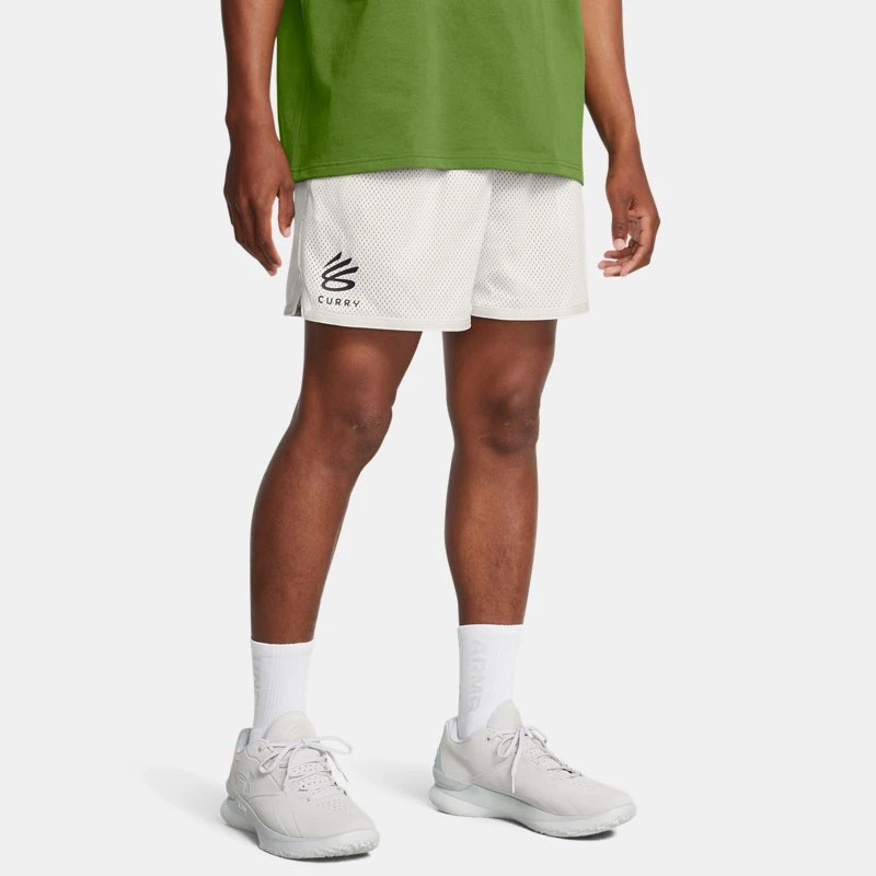 Curry Splash Mens Shorts White Clay / Black