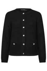 Curve Button Detail Knitted Cardigan - Women's - Plus Size Curve Black Curve Button Detail Knitted Cardigan - Women's - Plus Size Curve Black