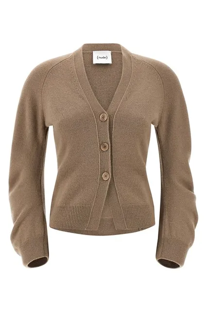 Curved sleeves cardigan - Beige