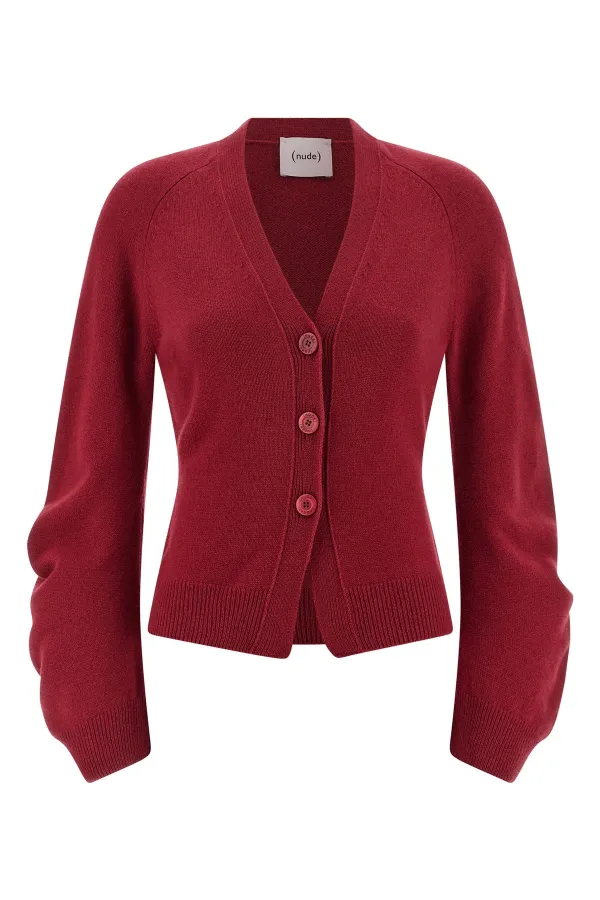 Curved Sleeves Cardigan - M