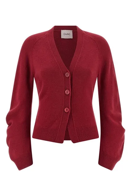 Curved sleeves cardigan - Pink