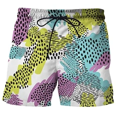 Custom Logo Fashion Summer Short Sleeve and Shorts Casual Set Men Animal Leopard Print 3D Printed T-Shirt Shorts Sport Suit Cargo Men, lightblue, XXXL