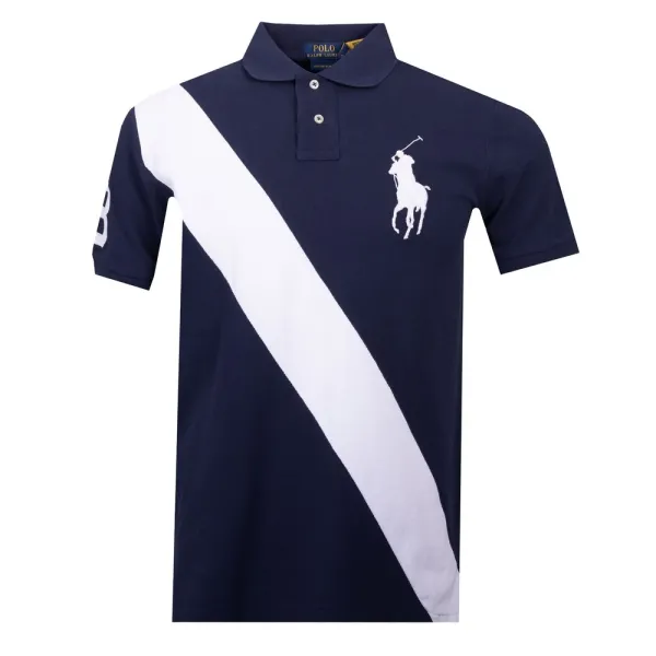 Custom Slim Fit Big Pony Mesh Polo Shirt