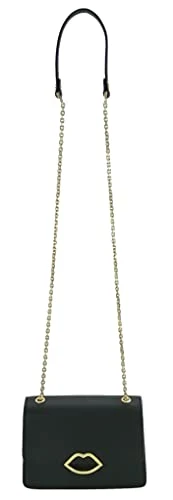 Cut Out Lip Polly Shoulder Bag (Black)