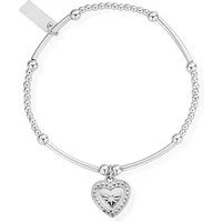 Cute Mini Star Heart Bracelet - Silver