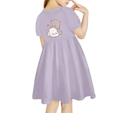 Cute Purple Cat Dresses for Girls 12-14 Years Clothes Outfits Casual Short Sleeve Shirts Party Favor Summer Midi Sundress Off Shoulder Skirts Cartoon Cute Purple Cat Dresses for Girls 12-14 Years Clothes Outfits Casual Short Sleeve Shirts Party Favor Summer Midi Sundress Off Shoulder Skirts Cartoon