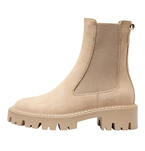 Damen Schuhe Chelsea-Boots in Wildlederoptik ONLBetty Nubuck 15274563 camel 40