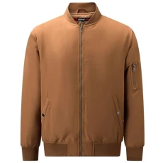 Damon Mens Bomber Jacket Lightweight Flight Jacket Windbreaker Casual Softshell Coat, Tan, M