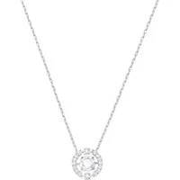 Dancing Crystal Silver Necklace - 38cm