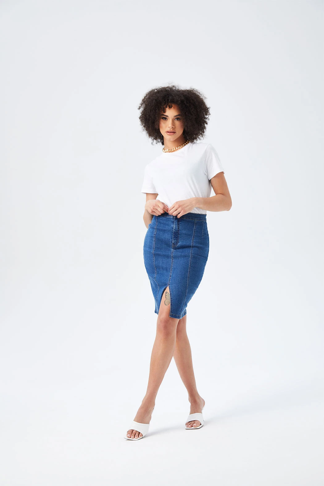 Daniella Pencil Skirt Blue /
