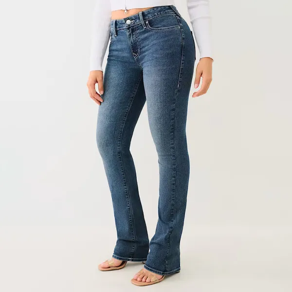 Dark Blue Billie Straight Stretch Jeans - Blue