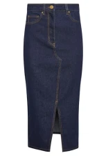 Dark Blue Denim Midi Skirt Petite Dark Blue Denim Midi Skirt Petite