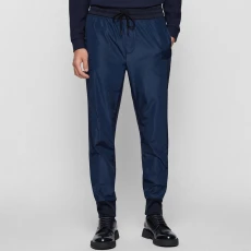 Dark Blue Lamont Cotton Blend Joggers - Navy