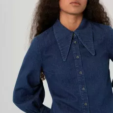 Dark Blue Nino Chambray Cotton Shirt