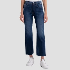 Dark Blue Reyne Straight Stretch Jeans