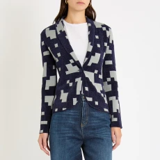 Dark Blue Single Breasted Blazer ulti Dark Blue Single Breasted Blazer ulti