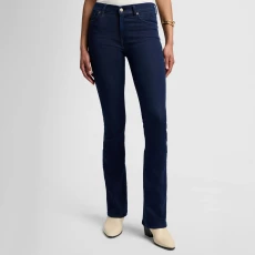 Dark Blue Slim Illusion Bootcut Jeans Dark Blue Slim Illusion Bootcut Jeans