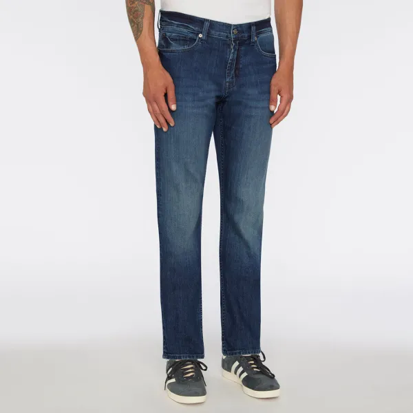 Dark Blue Slimmy Headway Stretch Jeans - Blue