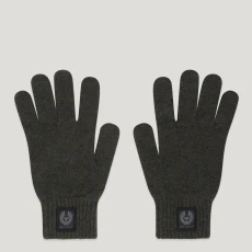 Dark Green Lambswool Dock Gloves