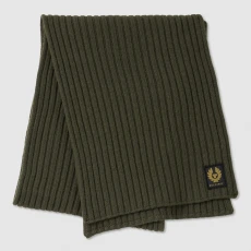 Dark Green Lambswool Dock Scarf