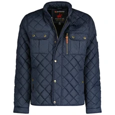 Dathan Men - Men's Warm Quilted Jacket - Comfortable Men's Winter Warm Coat - Long Sleeve Windbreaker Jacket - Ideal Casual Gift Men (Marine blue S)