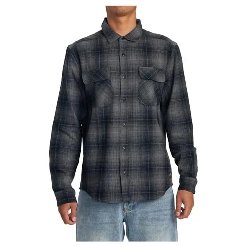 Dayshift Flannel Long Sleeve Shirt - Black (UK, Alpha, L, Regular, Regular)