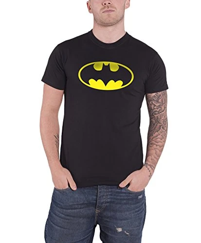 DC COMICS Men's  Logo Short Sleeve T-Shirt, Black, Large