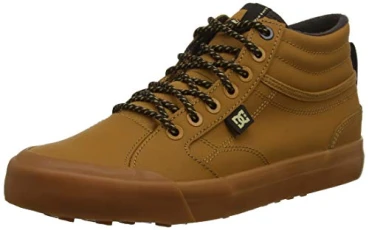(DCSHI) Men's Evan Smith Winter-high-top Shoes Slouch Boots, (Wheat/Dk Chocolate), 10.5 UK (DCSHI) Men's Evan Smith Winter-high-top Shoes Slouch Boots, (Wheat/Dk Chocolate), 10.5 UK