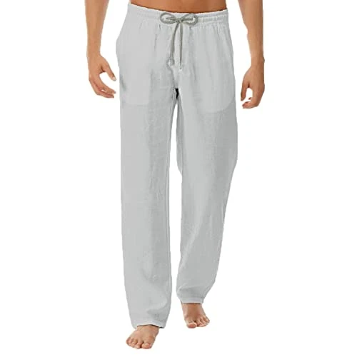 Deal of The Day Today Sale and and Summer Men's Trousers Cotton Fashionable Simple Men's Pants with 