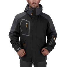 Deal Of The Day Today Sale  Men's Autumn And Winter Solid Contrast Patchwork Thickened Fleece Windproof And Rainproof Hooded Coat Breathable Outdoor Rain Jacket Us Made Jack Sale Clearance 1P