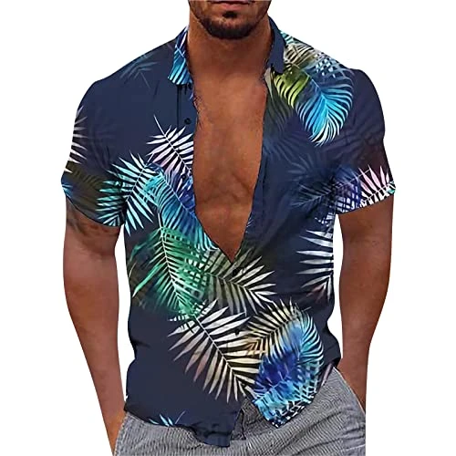 Deal of The Day Today Sale Multicolour Shirt Men Rave Clothes for Men Short Sleeve T Shirts Men Ligh