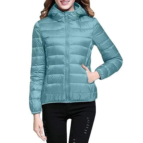 Deal Of The Day Womens down Jackets Jacket Hooded Windproof Winter Coat With Recycled Insulation Win