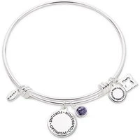 December Birthstone Bangle - Silver