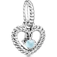 December Birthstone Heart Charm