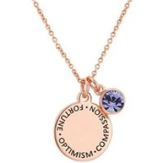 December Birthstone Rose Gold Necklace