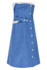 Deconstructed mini dress Light Blue Size